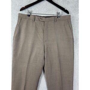 Jos A Bank Dress Pants Mens 36R Wool Tailored Fit Traveler Collection Flat Front